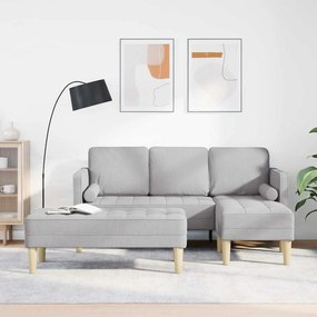 vidaXL Σετ Καναπέ 2 pcs Σκίουρος Γκρί 173 x 131 x 67 εκ Πολυεστέρας