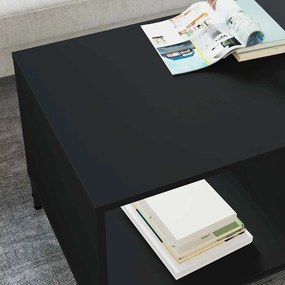vidaXL Τραπεζάκι σαλονιού Μαύρο 90 x 49 x 46 εκ. Επεξεργασμένο ξύλο