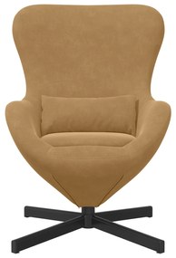 vidaXL Πολυθρόνα Αυγού Brown Βελούδο