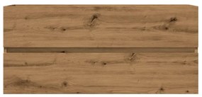 Ντουλάπι Νιπτήρα Αρτισιανή Δρυς 100x38,5x45 εκ. Επεξ. Ξύλο - Καφέ