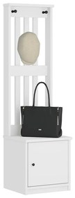 vidaXL Δέντρο χωλ SANDNES Λευκό 45x40x159,5 εκ. Πεύκο μασίφ ξύλο