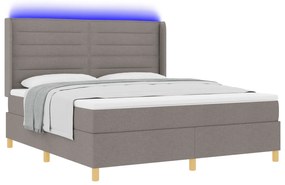 vidaXL Στρώμα με Κρεβάτι & LED Ταμπακιού 180x200 εκ Καπιτονέ