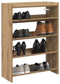 Ράφι παπουτσιών vidaXL Artisan Oak 60x25x81 cm Κατασκευασμένο ξύλο