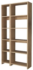 Βιβλιοθήκη Alkathi pakoworld σε oak απόχρωση 77x22x160εκ