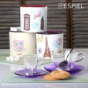 ΦΛΙΤΖΑΝΙ ΕΣΠΡΕΣΣΟ ΓΥΑΛΙΝΟ ΜΩΒ ΣΕΤ 6ΤΜΧ. 7.5CL - ESPIEL - STE118400P