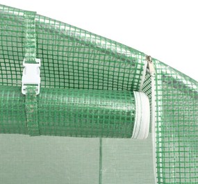 Θερμοκήπιο Πράσινο 40 μ² 10 x 4 x 2 μ. με Ατσάλινο Πλαίσιο - Πράσινο