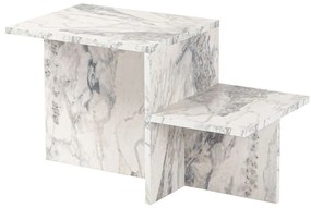 Τραπέζι Σαλονιού Harmony 241NRD1224 90x45x40cm Marble Effect White