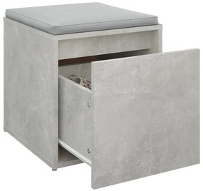 vidaXL Κουτί με Συρτάρι Γκρι Σκυρ. 40,5x40x40 εκ. Επεξεργασμένο Ξύλο