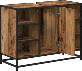 vidaXL Ντουλάπι Μπάνιου Παλιό Ξύλο 80 x 33 x 60 εκ Επεξεργασμένο Ξύλο