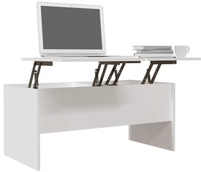 vidaXL Τραπεζάκι Σαλονιού Λευκό 102x50,5x46,5 εκ. Επεξεργασμένο Ξύλο