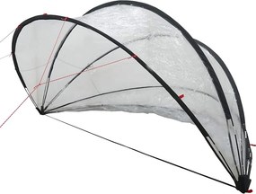 vidaXL Θόλος πισίνας 336 x 322 x 160 εκ. PVC Διαφανές