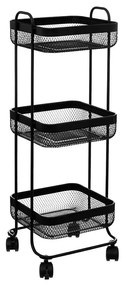 Τρόλεϊ/Ραφιέρα 3 Θέσεων (26x24.5x76) F-V Wheels Trolley Mayaj Black 174774