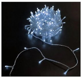 200 χριστουγεννιάτικα led λαμπάκια πλεξούδα ψυχρό φως IP44 με διάφανο καλώδιο & πρόγραμμα