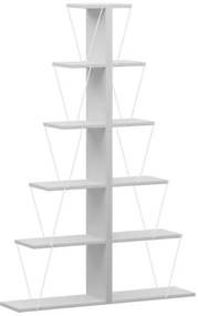 Βιβλιοθήκη mini Tars λευκό 130x22x146εκ 100x22x150 εκ.