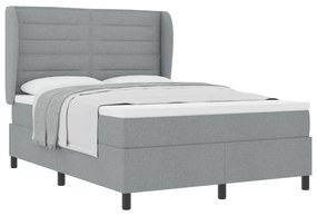 vidaXL Κρεβάτι με Στρώμα Στερεό Γκρι 160x200 εκ. Υφάσματος
