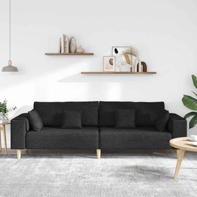 vidaXL Καναπές Μαύρο 250 x 77 x 76 εκ. ύφασμα