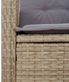 vidaXL Σετ Τραπεζαρίας Κήπου 5 τεμ. Μικτό Μπεζ Συνθ. Ρατάν & Μαξιλάρια