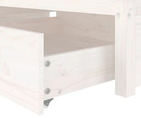 vidaXL Πλαίσιο Κρεβατιού με Συρτάρια Λευκό 90 x 200 εκ.