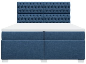 ΚΡΕΒΑΤΙ BOXSPRING ΜΕ ΣΤΡΩΜΑ ΜΠΛΕ 200X200 ΕΚ. ΥΦΑΣΜΑΤΙΝΟ 3290608