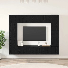 vidaXL Σετ επίπλου τηλεόρασης 8 pcs Μαύρη δρυς 80 x 30 x 30 εκ