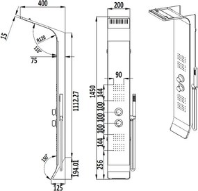 Sparke Clora 02 Inox Brushed - Στήλη υδρομασαζ 3 εξοδων