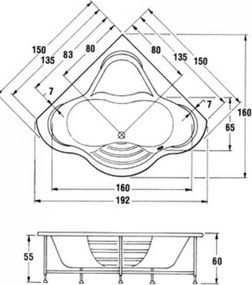 Sanitec Miranda 150x150 - Γωνιακή Μπανιέρα - Χωρίς, Air Blower, Χωρίς, Χωρίς