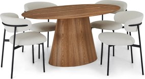Tango Oval Dining Table 160x90 Oak