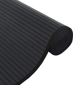 vidaXL Χαλί Ορθογώνιο Μαύρο 70x200 εκ. από Μπαμπού