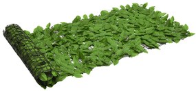 vidaXL Διαχωριστικό Βεράντας με Φύλλα Πράσινο 600 x 75 εκ.