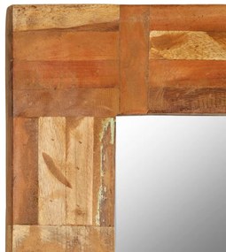 Καθρέφτης Τοίχου 60 x 90 εκ. από Μασίφ Ανακυκλωμένο Ξύλο - Καφέ