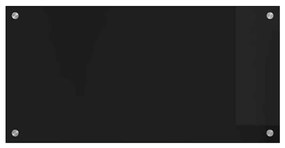 vidaXL Πίσω Πάνελ Κουζίνας Μαύρο 80 x 40 cm σκληρυμένο γυαλί