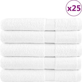 vidaXL Πετσέτες Premium SOLUND 50 τεμ. Λευκό 100x200 εκ. 600 γρ./μ²