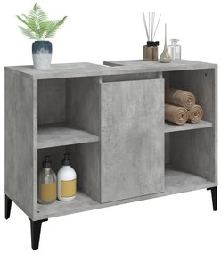 vidaXL Ντουλάπι Νιπτήρα Γκρι Σκυρ. 80 x 33 x 60 εκ. Επεξεργασμένο Ξύλο