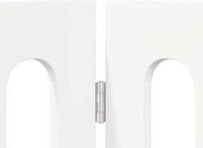 vidaXL Αναδιπλούμενη περίφραξη κατοικίδιων 2 pcs Λευκός