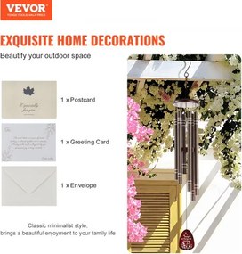 VEVOR Wind Chimes for Outside 1067 mm Aluminum Memorial Deep Tone Wind Chimes