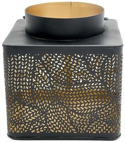 Φανάρι 954-124-011 14x14x15cm Black-Gold Metal