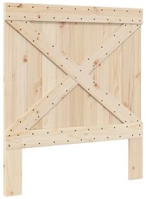 vidaXL Πλαίσιο Κρεβατιού με Κεφαλάρι Γκρι 90x200 εκ. Μασίφ Ξύλο Πεύκου