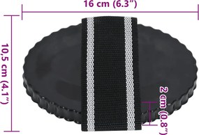 vidaXL Βούρτσες για Άλογα 3 Τεμ. Μαύρες από Ατσάλι