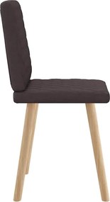 vidaXL Καρέκλες Τραπεζαρίας 2 τεμ. Σκούρο Καφέ Υφασμάτινες