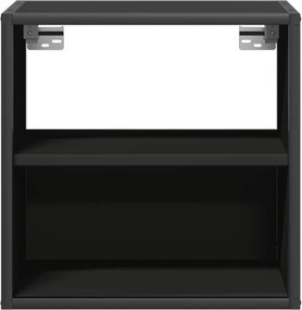 vidaXL Επίτοιχο ντουλάπι κομοδίνου Μαύρο 40x31x39,5 cm