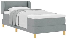 vidaXL Κρεβάτι με Ελατήρια και Στρώμα Κρεμ 90x200 εκ Υφασμα με στρώμα