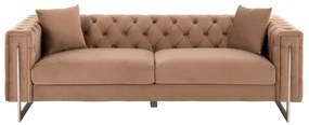 ΚΑΝΑΠΕΣ τ.CHESTERFIELD MOBAR HM3263.03 ΜΠΕΖ ΒΕΛΟΥΔΟ-ΜΕΤΑΛΛΙΚΑ ΠΟΔΙΑ 212x87x68Υεκ (1 Τεμμάχια)