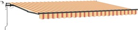 vidaXL Ηλεκτρική τέντα με LED και αισθητήρα 4,5 x 3 m