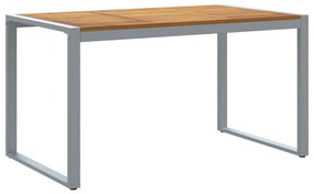 vidaXL Τραπέζι Κήπου για Φαγητό Γκρι 140 x 80 x 75 cm