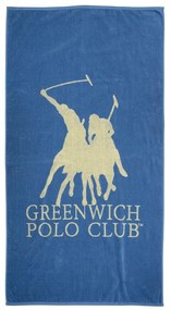 Πετσέτα Θαλάσσης 3851 Blue-Yellow Greenwich Polo Club Θαλάσσης 90x170cm 100% Cotton