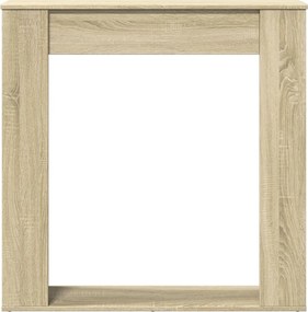 vidaXL Πλαίσιο Τζακιού Sonoma Δρυς 100x20x100 εκ. από Επεξ. Ξύλο