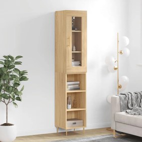 vidaXL Μπουφές Sonoma δρυς 34,5 x 34 x 180 εκ. από Επεξεργασμένο Ξύλο