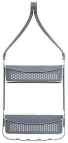 Ραφιέρα Μπάνιου Διπλή (31.5x11x70) F-V Grey 160922B