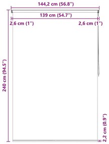 Κουρτίνα Μπάνιου Ρολό Σχέδιο Κύκλοι 140 x 240 εκ. 142856