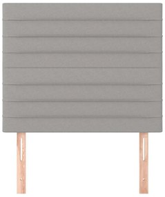 vidaXL Κεφαλάρι Ανοιχτό Γκρι 90x5x118/128 εκ. Ύφασμα